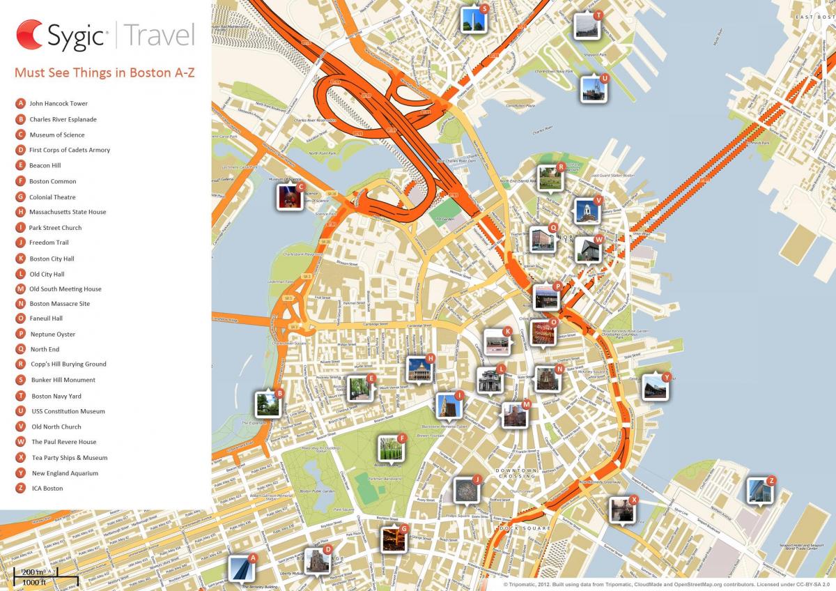 ボストン観光マップ